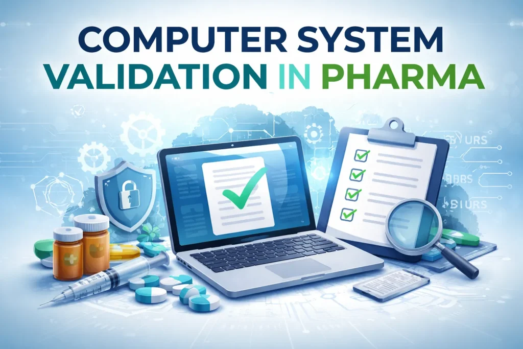 computer system validation in pharma infographic